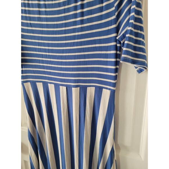 Matilda Jane Womens Small Striped Blue Road Ahead MAXI Dress Spring Picnic - Picture 2 of 6